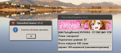 FansubsCleaner - окончание работы